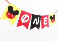Mickey Mouse Handmade 1st Felt Garland Birthday Highchair Banner